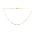 Elegante collar de cadena de caja dorada ajustable para mujer sobre un fondo blanco puro - Cadena de Caja Dorada (Sin Colgante)
