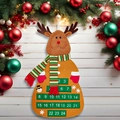 Felt reindeer Christmas advent calendar with 24 pockets and festive holiday decorations - Elk Style