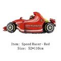52x110cm red racing car shaped foil balloon for race car themed party decorations - Red Racing Car