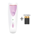 White electric eyelash curler with purple cat paw design powered by 2 AAA batteries - Purple (With Batteries)