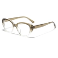 Gafas de sol ojo de gato a la moda con montura degradada ámbar y marcado CE en varillas - Verde Degradado