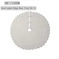 48 Zoll creme-weißer gestrickter Weihnachtsbaumrock mit Wellenrand und Schleifen - 48 Zoll/122CM / Elfenbein