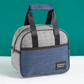 Borsa termica grigio-blu con manici rinforzati e logo Natural Fresh - Blu navy