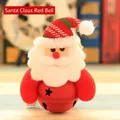 Pendaglio Babbo Natale in peluche con campanello in metallo rosso e stelle natalizie - Tipo B Babbo Natale Campana Rossa (B-C09)