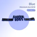 Blauw-zwarte yoga stretchband 90cm met 8 lussen voor fitness en gymnastiek - Blauw 8 Grids