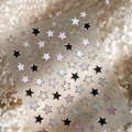Laser glinsterende ster nagelstickers M-977 in zwart wit en roze voor manicure art - Sterpatroon (M-977-平面)