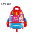 Red school backpack foil balloon for back to school party decorations 54x51cm - Red Backpack Shape Style Two