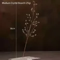 Acrylic crystal vine stem decoration in medium size for Christmas tree window displays - Medium Branch