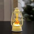Luminous Christmas LED lantern with Santa Claus pattern on a warm wooden tabletop - Santa Claus