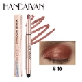 Dual-ended eyeshadow stick in #10 rose gold with sponge tip applicator and packaging box - 10#