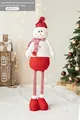 Large Christmas snowman plush with telescopic long legs in red and white festive outfit - Snowman (Large)