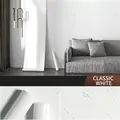 Self-adhesive Athens White marble wallpaper with oil-proof aluminum foil backing - 40cm Wide * 1m / Athens White