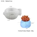 Fischförmige Silikonform für Sukkulententöpfe mit Fischschuppentextur und Finish - D4306-Fisch
