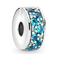 Pave Sky Blue Gemstone Cylindrical Style (1)