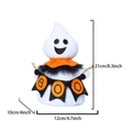 Dettaglio fantasma di peluche per Halloween con bandiera BOO e dimensioni 21 cm x 12 cm - Arancione BOO