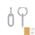 Orecchini pendenti in moissanite argento S925 con certificazione ufficiale GRA inclusa - Stile E13706 Moissanite (344 Pietre/Con GRA)
