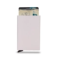 Silver RFID metal card holder with automatic pop-up mechanism for credit cards - Silver