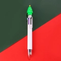 Christmas tree multicolor ballpoint pen with 6 ink colors on festive background - Christmas Tree - White Barrel V3