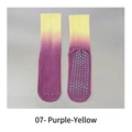 Purple and yellow gradient yoga socks with anti-slip grip dots for women pilates - 37-42 / Purple & Yellow