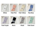Collection of solid color cotton crew socks in 8 pastel shades with ribbed texture - 3 Pairs-Custom Colors