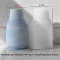 Stampo in silicone per vaso fai-da-te con vaso in resina marmorizzata e dimensioni - Stile Vaso J-299a (J-299a)