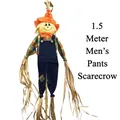 1.5m tall cute Halloween scarecrow decoration for garden party and haunted house - Male Scarecrow with Pants / 1.5m