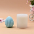 Bolvormige geribbelde acryl kaarsvorm voor DIY handgemaakte kaarsen met geometrische lijnen - Geometrische Gestreepte Bolstijl