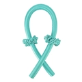Teal silk heatless hair curler set with EVA foam rod and matching scrunchies - Curler + 2 Scrunchies / Elegant Blue