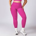 Women's plus size high waist yoga leggings in vibrant magenta for fitness and running - XXL / Pants / Magenta