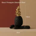 Nordic black and gold pineapple home decor ornament in medium size 18x8cm - Medium / Black
