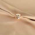 Magnetic hijab clip in rose gold finish on beige silk fabric accessory for scarves - Rose Gold