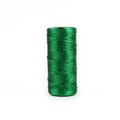 Roll of 1.5mm metallic emerald green thread for gift packaging and DIY crafts - Green