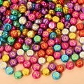 Colorful acrylic alphabet beads for DIY jewelry making and educational crafts set - 4x7mm Colorful Plated Yellow Letters (100pcs)