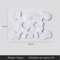 Halloween white skeleton paper banner, 3m length garland for spooky party decoration - Black and White Skeleton Garland
