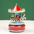Carillon carosello classico rosso e bianco con stelle dorate per decoro - Rosso a Pois