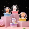 Luminous angel crystal ball ornaments with cartoon animal figurines on wavy resin bases - 25-41# (lights + Snowflakes)