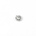 Collana con ciondolo a cuore in zircone azzurro e montatura a halo in tono argento - Ciondolo in zirconia blu chiaro