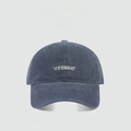 Navy blue large cotton baseball cap with white COYENRAT embroidery and curved brim - COYB Cap-Blue