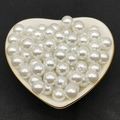 White round glass crackle beads for jewelry making in heart-shaped ceramic dish - 4mm / A391# Faux Pearl Plastic 4mm