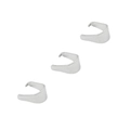 Silver U-shaped pendant connector clasp in stainless steel for jewelry making - Pinch Bails 3x7mm (50pcs/Bag) / Steel