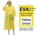 Thickened yellow EVA hooded raincoat with elastic cuffs for travel and outdoor activities - One Size / Thickened Yellow (Adult Cuffed Style)
