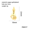 Technical view of 18k gold plated OK hand pendant with dimensions and weight specs - Gold-OK Gesture