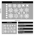 White snowflake static window stickers, PVC Christmas glass decals, sheet size 30x20cm - White Snowflakes B (20*30cm)