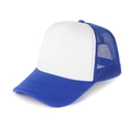 DIY breathable mesh trucker cap in royal blue and white color block style - Kids Head Circumference: 52-54CM / Blue-Child