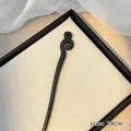 Elegant ebony wood hair pin with Ruyi cloud carving for traditional Hanfu style - 37# Cloud Staff (Sandalwood)