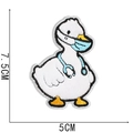 Doctor duck embroidered patch with medical mask and stethoscope for clothing DIY - Doctor Duck (No. 4)