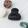 Minimalist matte black semi-circle hair claw clip for elegant high ponytail styling - Matte Black
