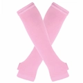 Hellrosa UV-Schutz Ärmel aus Eisseide mit Daumenloch und elastischer Passform - Reine Rosa Armstulpen