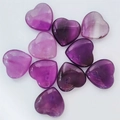 Polished natural amethyst heart-shaped stones in 2cm size for healing and decoration - Dreamy Amethyst