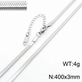 Silver stainless steel snake chain necklace with lobster clasp 400x3mm 4g lightweight - 3mm x 40cm / Silver